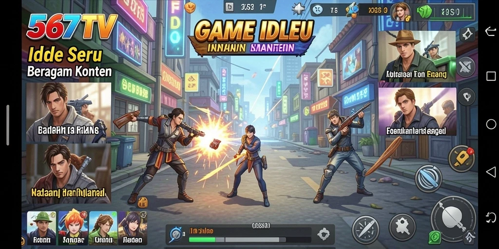 Tampilan gameplay <strong>567TV</strong> yang menampilkan saluran TV unik.