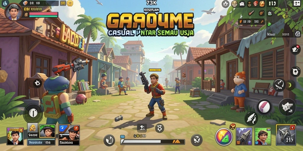 Gameplay seru dan menarik dari 73K di layar ponsel.