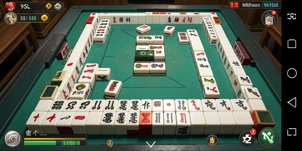 Tampilan gameplay menarik Mahjong dalam 9SL yang mengasyikkan.