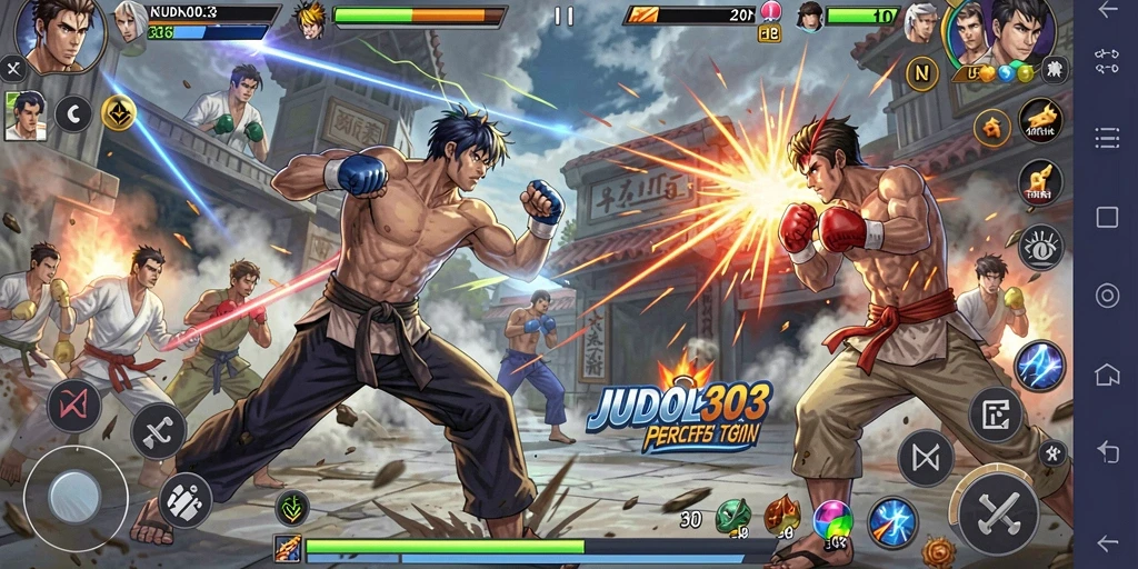 Screenshot gameplay seru JUDOL303 penuh aksi Fighting.