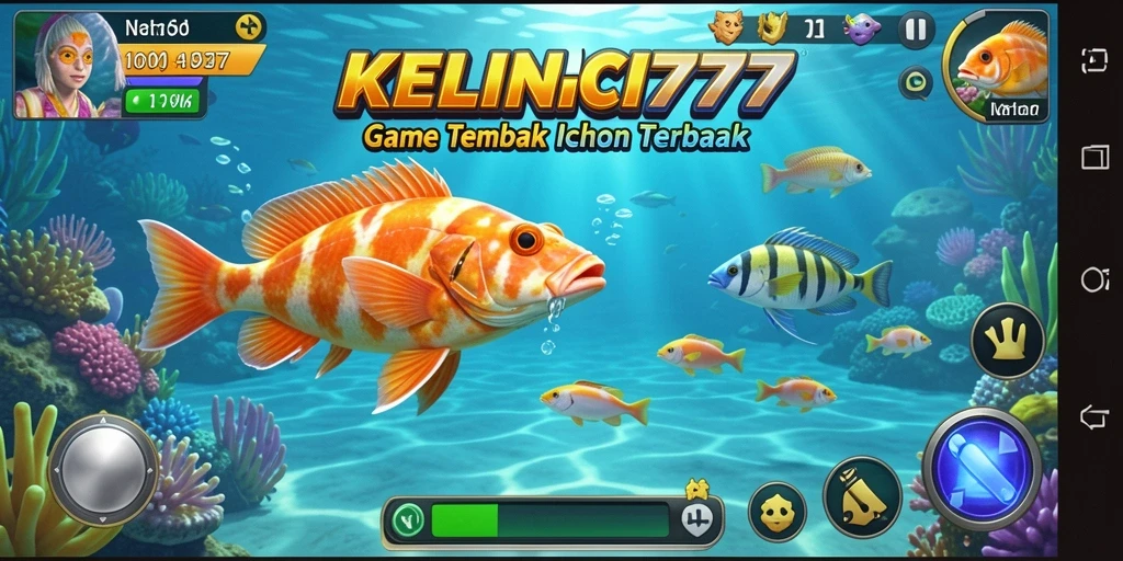 Screenshot KELINCI777 menampilkan aksi seru dalam menangkap ikan.