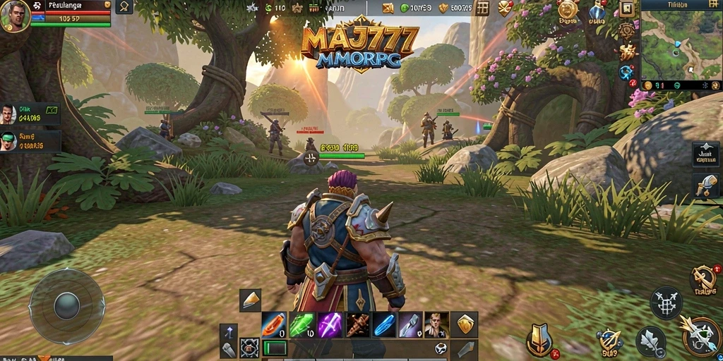 Tampilan gameplay utama MAJ777 yang menakjubkan di dunia MMORPG.