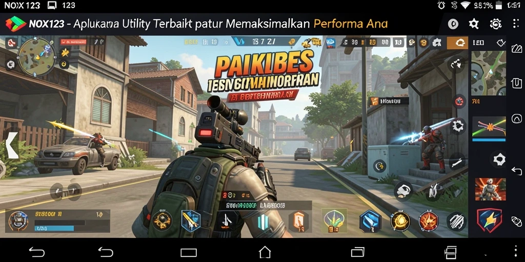 Tampilan antarmuka NOX123 yang ramah pengguna dan mudah dinavigasi.