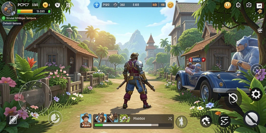 Tampilan gameplay PCPC7 yang realistis dan interaktif.