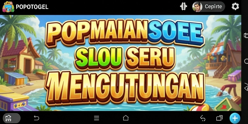 Tampilan gameplay seru dari POPOTOGEL menampilkan peluang menang besar.