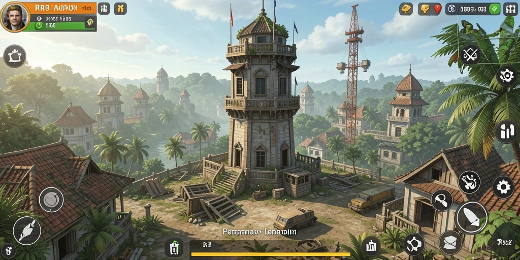 Screenshot gameplay RP8 menunjukkan aksi strategis pertahanan menara yang mendebarkan.