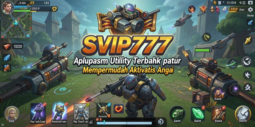 Tampilan layar utama SVIP777 dengan fitur-fitur Utility.
