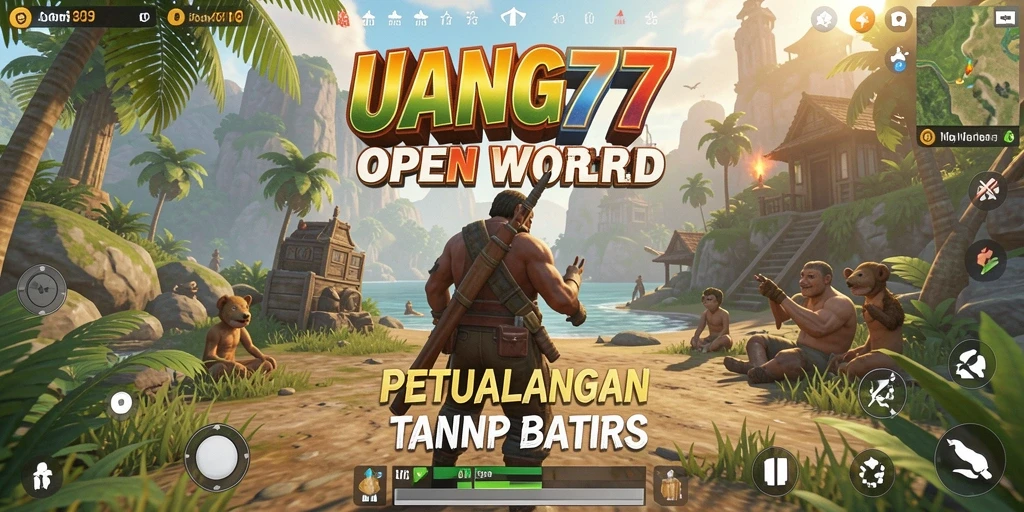 Tampilan gameplay seru dalam dunia Open World UANG77.